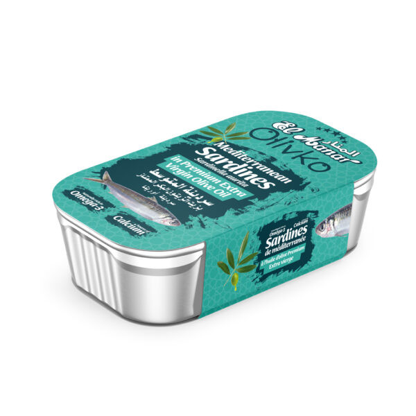 Sardines de Méditerranée à l’huile d’olive premium extra vierge Olivko 125g