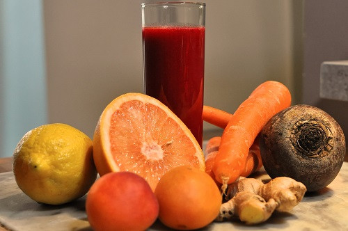 Jus orange carotte betterave