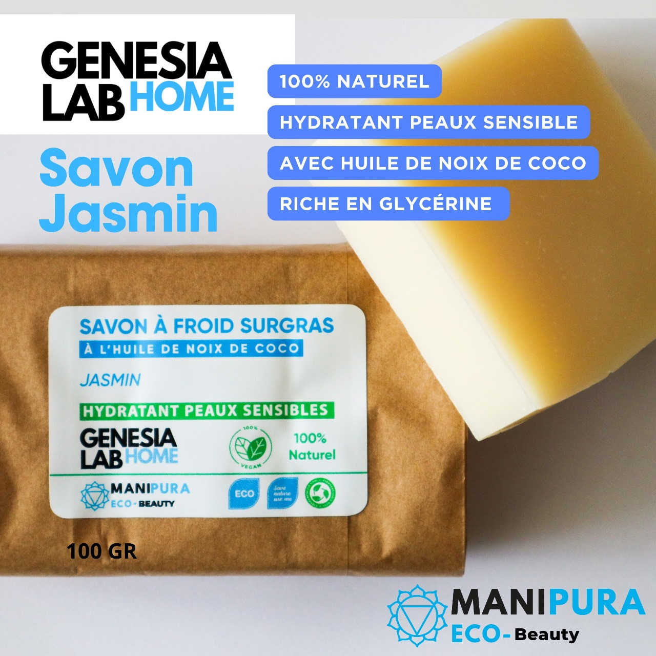 Savon à froid Jasmin 100g